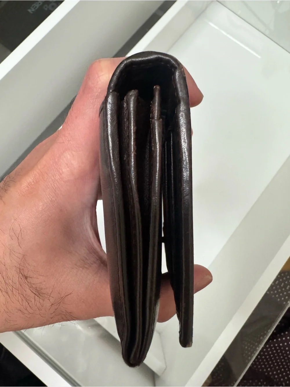 Gucci Brown GG Monogram Zip Around Card Holder Wallet